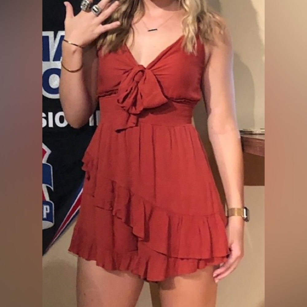 Rust Red Romper - Picture 2 of 4